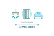 Incontinence care concept icon