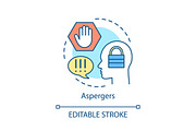Asperger syndrome concept icon