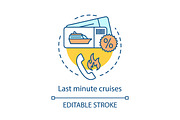 Last minute cruise deal concept icon
