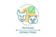 Pet friendly concept icon