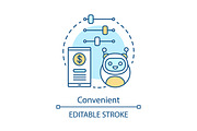 Convenient advantage concept icon