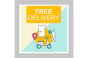 Free delivery social media mockup
