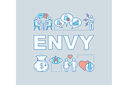 Envy word concepts banner