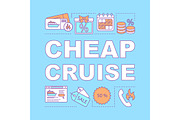 Cheap cruise word concepts banner