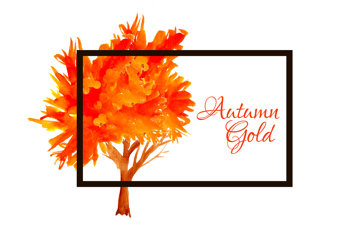 №45 Autumn Gold  trees in Illustrations - product preview 8