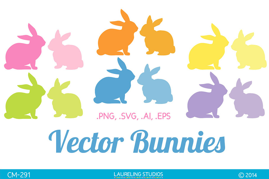 Vector Easter Bunnies