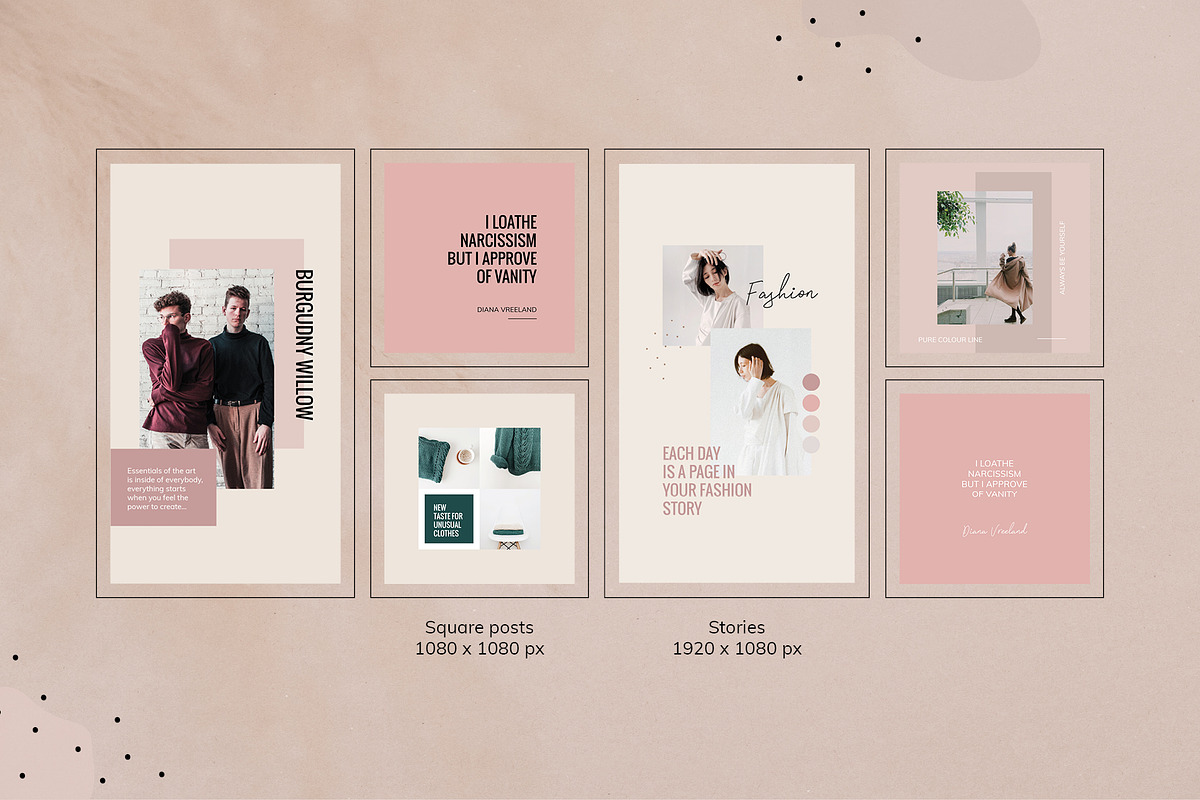 Instagram Pack / PS & INDD / Brooke in Instagram Templates - product preview 8