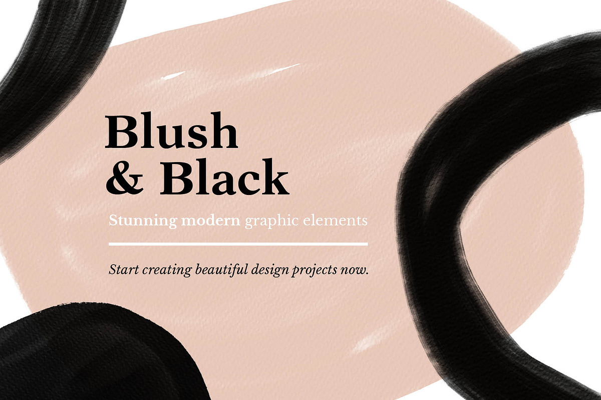 Blush & Black Organic Shapes in Patterns - product preview 8
