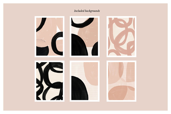 Blush & Black Organic Shapes in Patterns - product preview 4
