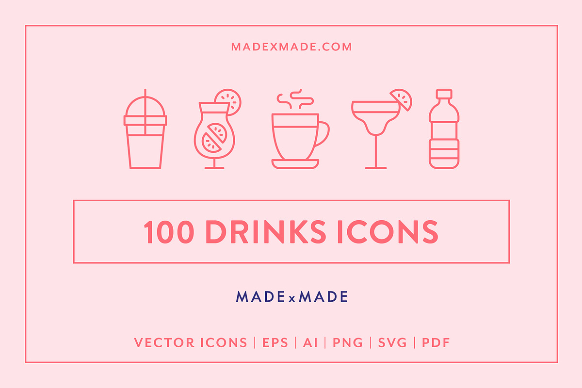 Line Icons – Drinks in Line Icons - product preview 8
