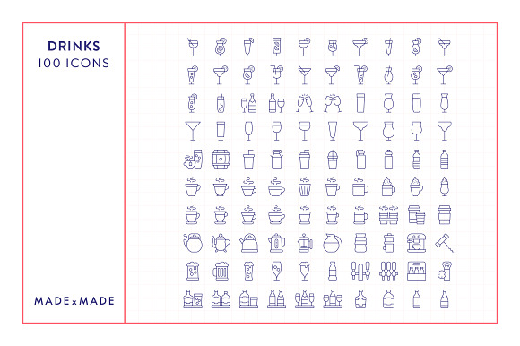 Line Icons – Drinks in Line Icons - product preview 5