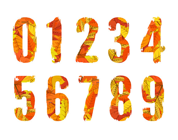 Autumn Leaves Alphabet [Vector] in Symbol Fonts - product preview 1