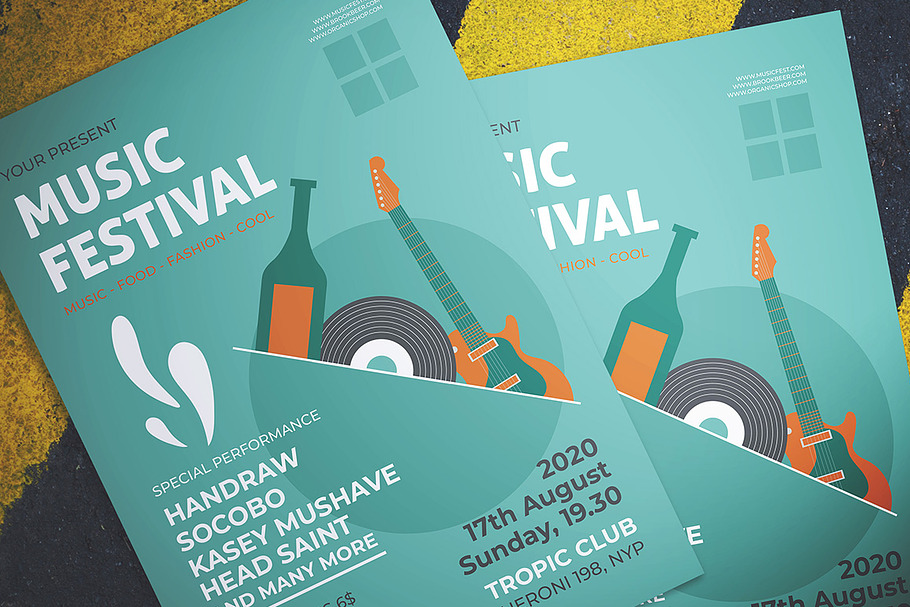 Music Fest Flyer in Flyer Templates - product preview 8