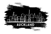 Auckland New Zealand City Skyline