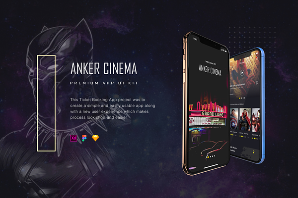 ANKER - cinema booking app UI kit