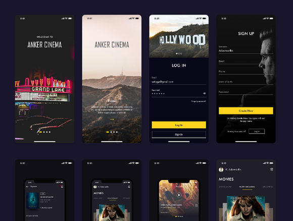 ANKER - cinema booking app UI kit in UI Kits and Libraries - product preview 4
