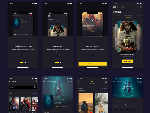 ANKER - cinema booking app UI kit in UI Kits and Libraries - product preview 5