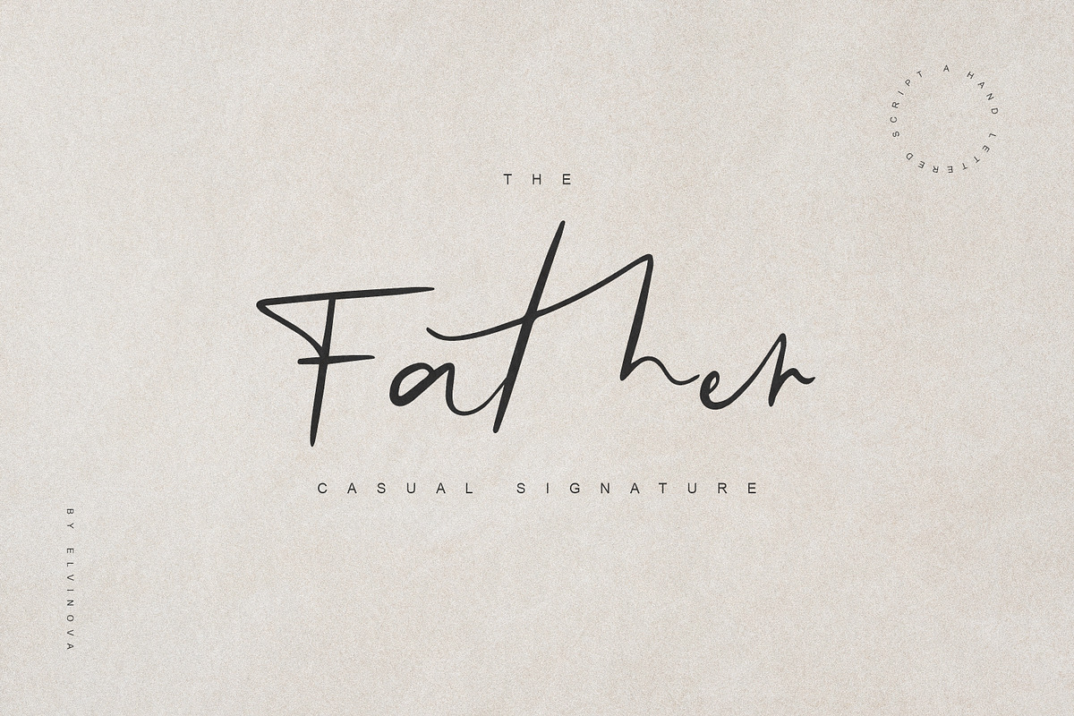 Father Casual Script Font in Serif Fonts - product preview 8