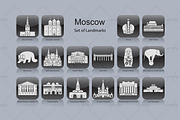 Moscow landmark icons (16x)