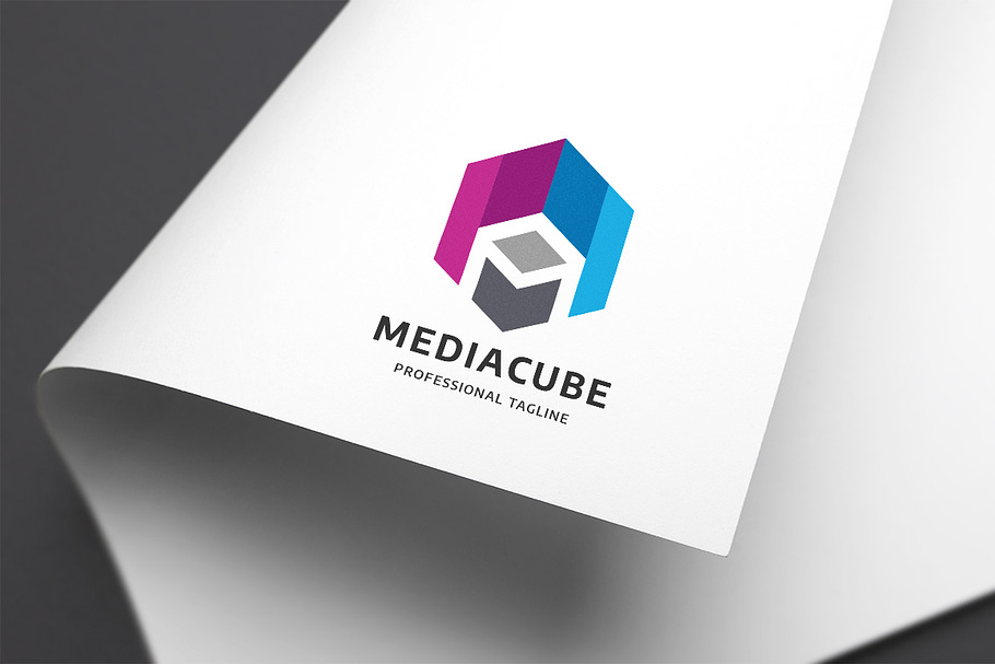 Media Cube Letter M Logo in Logo Templates - product preview 8
