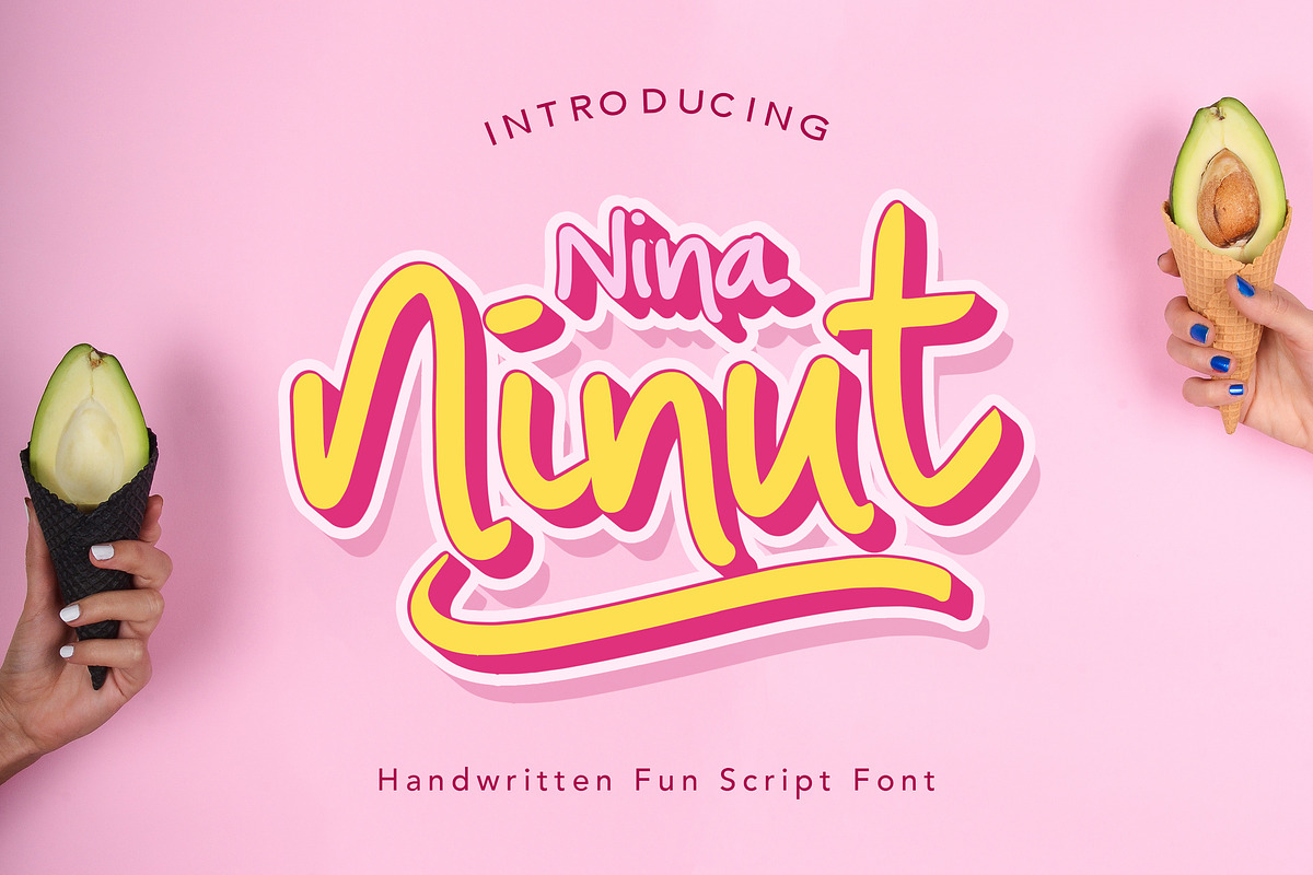 Nina Ninut - Fun Handwritten Font in Script Fonts - product preview 8