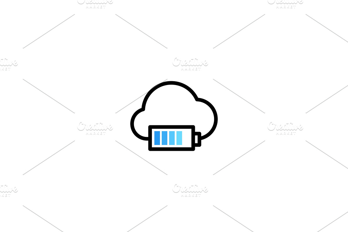 cloud charger charging battery in Logo Templates - product preview 8