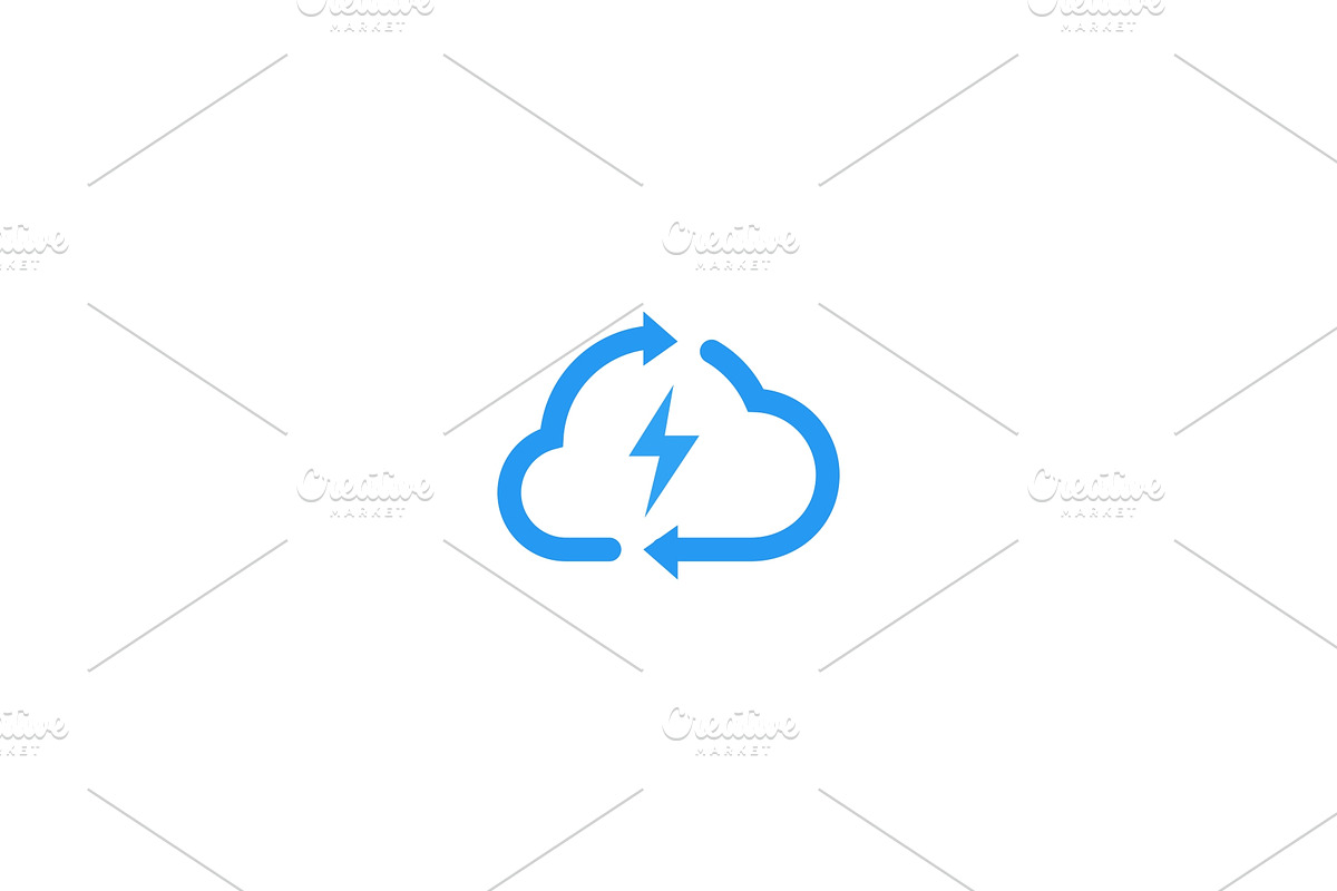 cloud charger charging rotate in Logo Templates - product preview 8