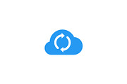 cloud update recycle arrow logo