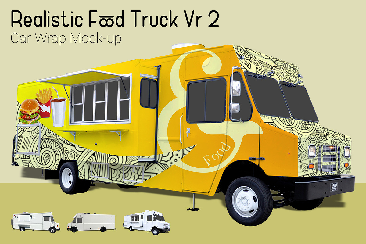 Food Truck Mock-Up Vr2 in Branding Mockups - product preview 8