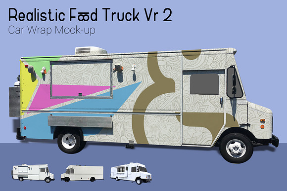 Food Truck Mock-Up Vr2 in Branding Mockups - product preview 1