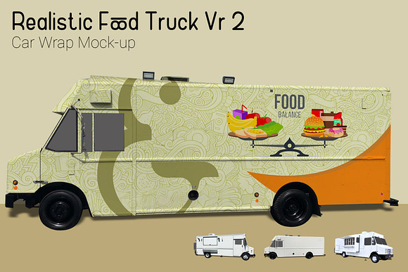 Food Truck Mock-Up Vr2 in Branding Mockups - product preview 2