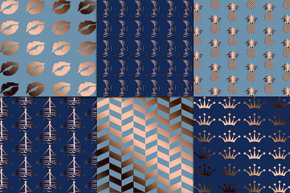 Copper & Navy Backgrounds in Textures - product preview 2