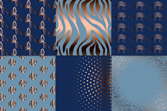 Copper & Navy Backgrounds in Textures - product preview 3