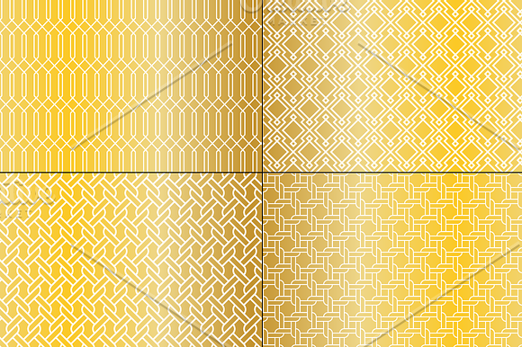 Mod Gold Seamless Patterns in Patterns - product preview 1