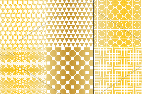 Mod Gold Seamless Patterns in Patterns - product preview 2