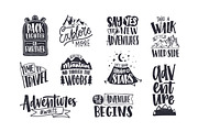 Adventure and travel lettering