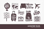 Travel and adventure lettering