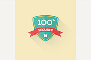Vector security shield icon badge