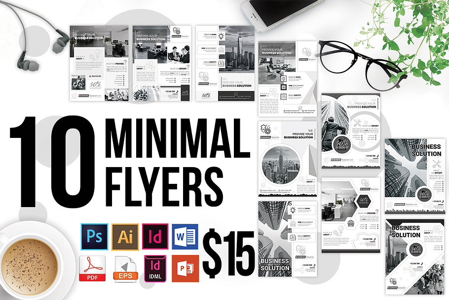 10 Minimal Business Flyers 90% OFF in Flyer Templates - product preview 8