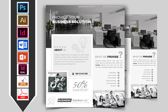 10 Minimal Business Flyers 90% OFF in Flyer Templates - product preview 2