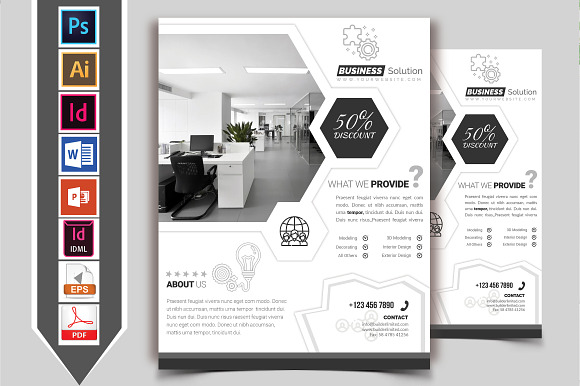 10 Minimal Business Flyers 90% OFF in Flyer Templates - product preview 9