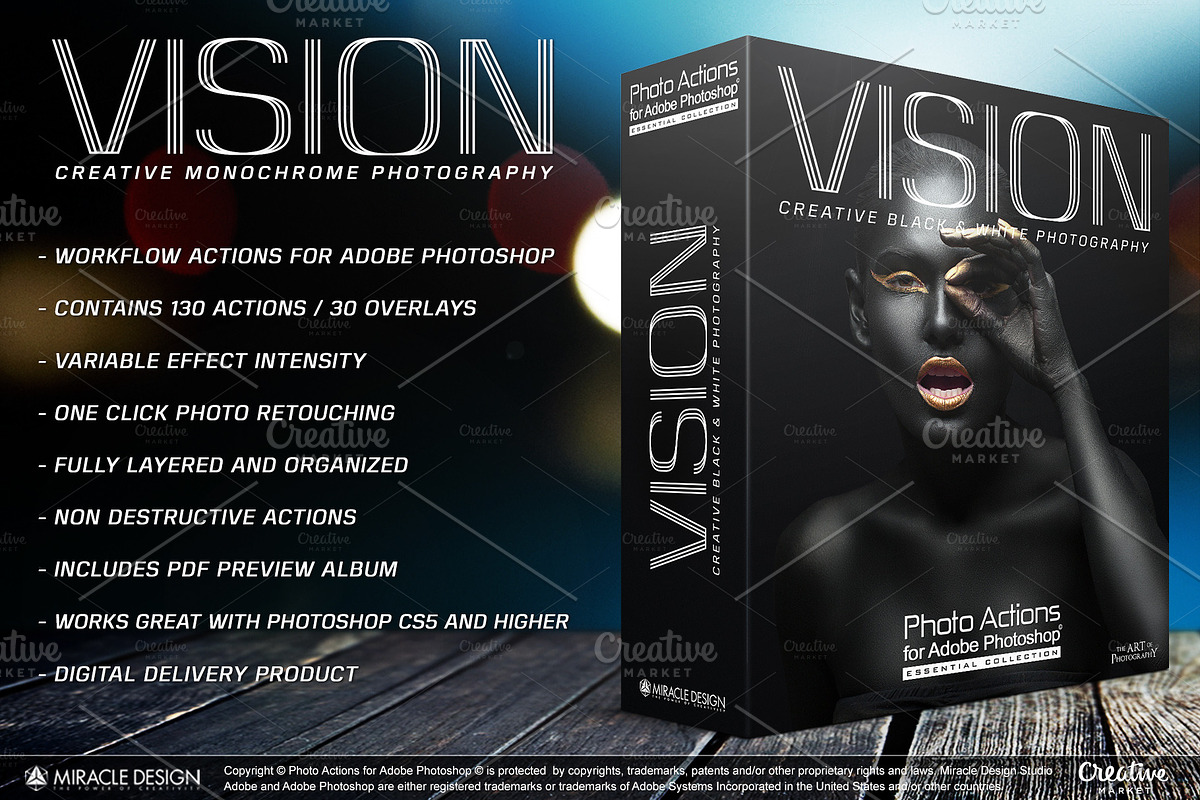 Actions for Photoshop - VISION in Add-Ons