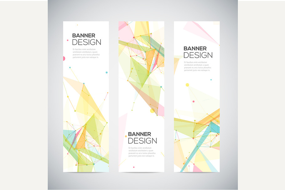 Geometric vertical banners set in Graphics - product preview 8