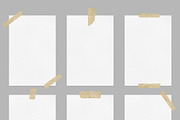 Set of blank white paper sheets