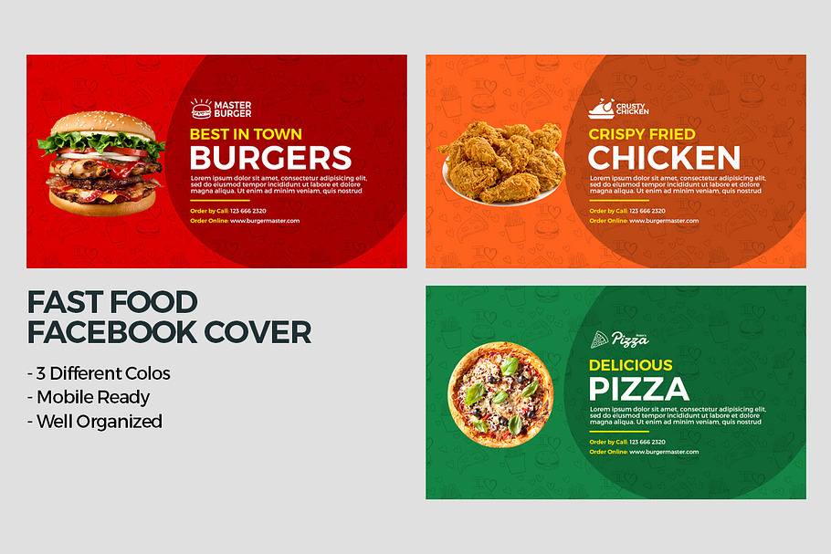 Fast Food Facebook Cover in Facebook Templates - product preview 8
