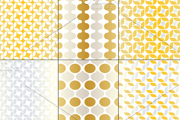 Silver & Gold Seamless Patterns in Patterns - product preview 2