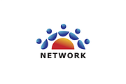 Half Round Network People Logo