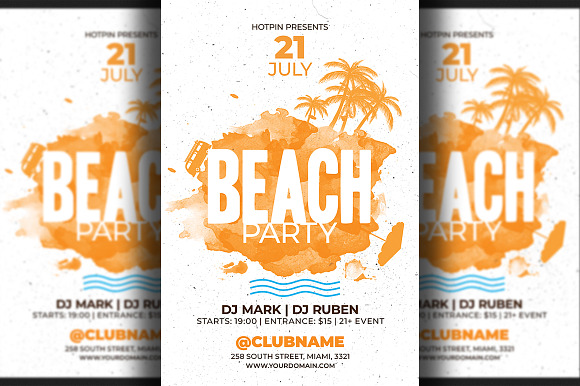 Summer Party Flyer Template Bundle in Flyer Templates - product preview 2