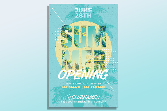 Summer Party Flyer Template Bundle in Flyer Templates - product preview 3
