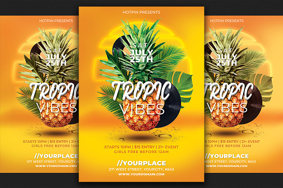 Summer Party Flyer Template Bundle in Flyer Templates - product preview 4